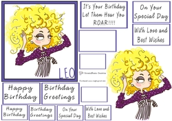 Zodiac Girl Leo Quick Card