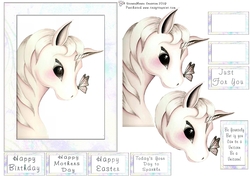 Unicorn with Butterfly Quick card