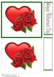 Heart and Roses Valentine Quick Card