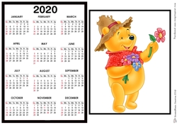 2020 Calendar Winnie