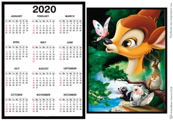 2020 Calendar Deer Butterfly