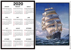 2020 Calendar - Landscape In Full Sail