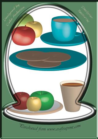 Collection of 3D Apples, Biscuits, Tea & Hot Chocolate Jpeg
