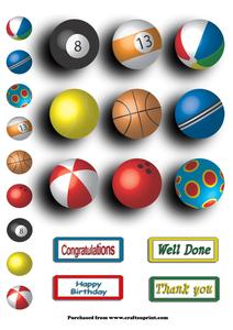 Collection of 3D Sport Balls in Jpeg