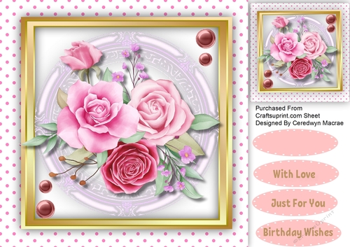 Pink Roses and Corner Brads