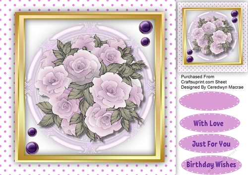 Lilac Roses and Corner Brads