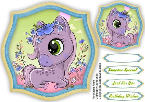 Beautiful Fantasy Pony Topper 