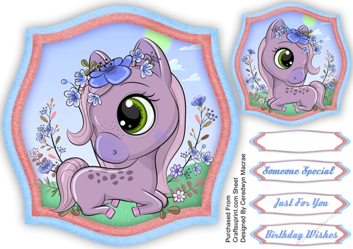 Beautiful Fantasy Pony Topper 