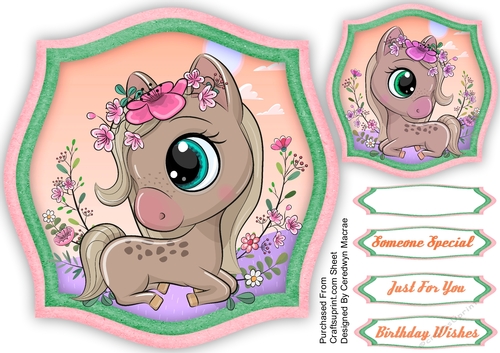 Beautiful Fantasy Pony Topper 