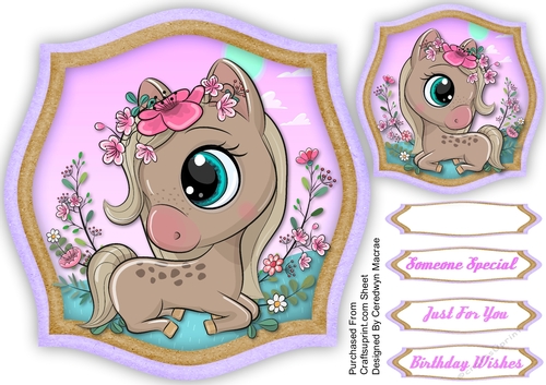 Beautiful Fantasy Pony Topper 