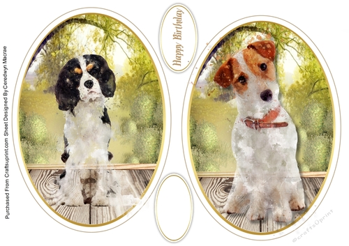 2, Watercoloure Dog Toppers 3