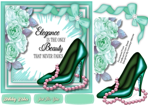 Elegance , Aqua Shoes and Pearls 