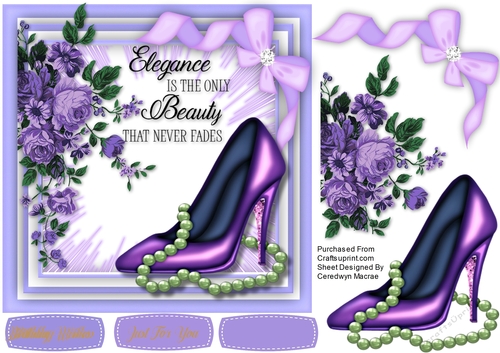 Elegance , Lilac   Shoes and Pearls 