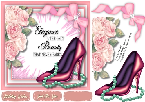 Elegance , Pink  Shoes and Pearls 