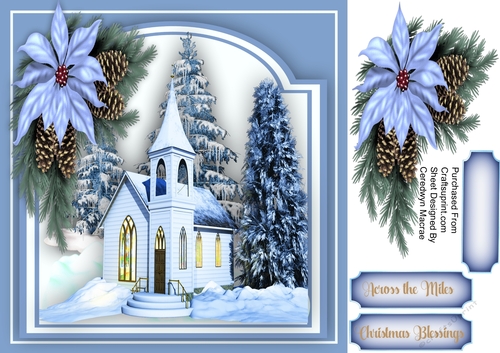 Beautiful Church in the Snow 