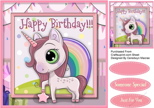 Gorgeous Happy birthday Unicorn 2