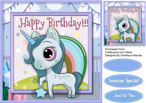 Gorgeous Happy birthday Unicorn 4