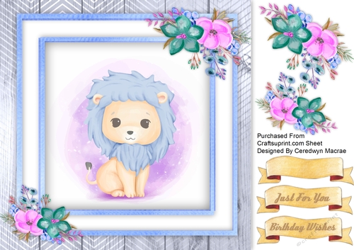 Beautiful Water Coloured Lion 