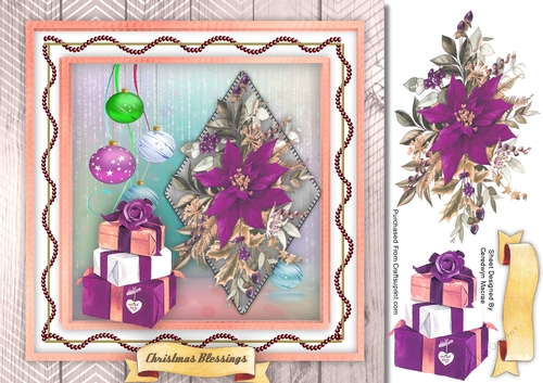 Beautiful Lilac Poinsettias and Gifts 