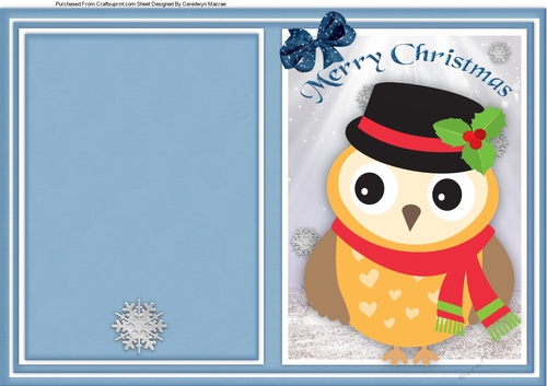 Print and Fold , Cute Owl 1