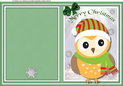 Print and Fold , Cute Owl 3