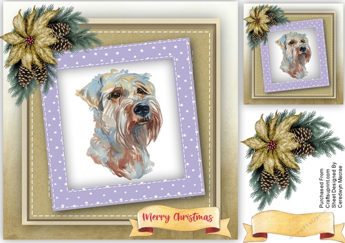 Christmas Soft Coated Terrier