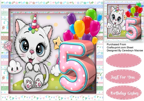Happy 5th Birthday , Girl