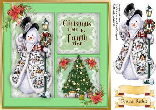 Quad Card , The Christmas Snowman