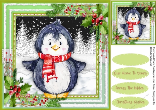 Penguins Winter Scarf