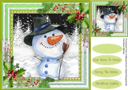 Snowman iwith his Broom 