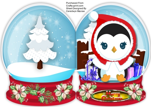 Penguins Snowglobe 2