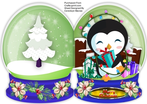 Penguins Snowglobe 3