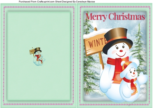 Print and Fold , Christmas Snowmen 