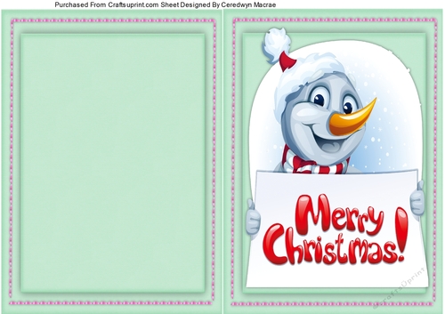 Print and Fold , Merry Christmas 