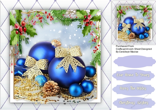 Beautiful Blue Christmas Baubles 