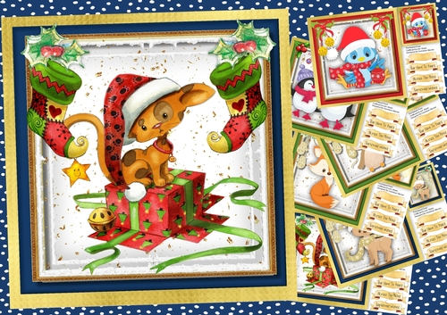 6, Lovely 8x8 Christmas Card fronts 