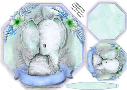 Ellies Octagonal Card + tag 