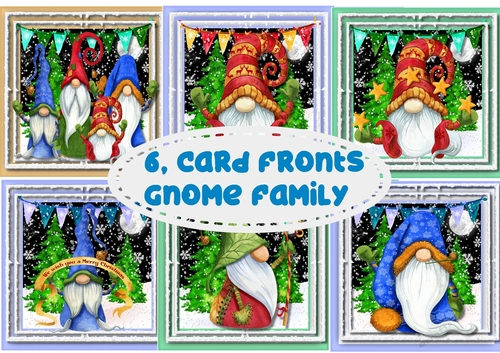 6, Card Fronts , The Gnome Family 