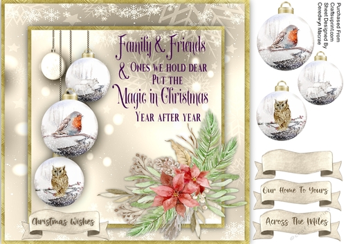 Beautiful Baubles and Poinsetia 