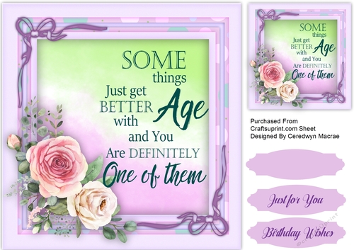 Beautiful Roses and Birthday Quote 1