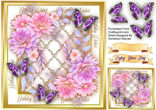 Dahlias and Butterflies