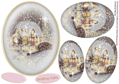 Lovely Oval Pyramid Christmas Cottage 