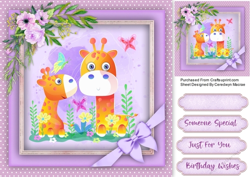 Lovely Giraffes In the Garden 
