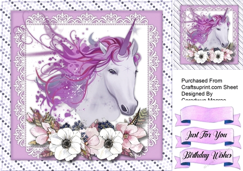 Gorgeous Lilac Fantasy Unicorn