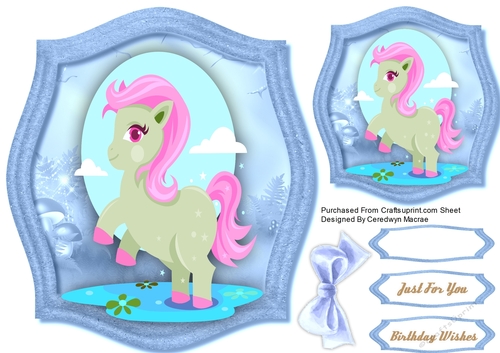 Beautiful Blue Unicorn Topper
