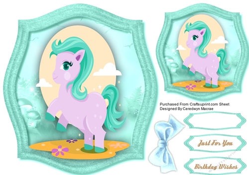 Beautiful Turq  Unicorn Topper