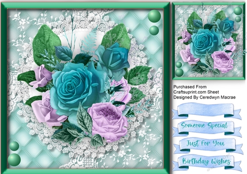 Beautiful Turq and Lilac Roses