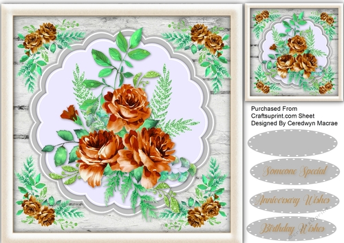 Stunning Coffee Roses and Glitter Fern
