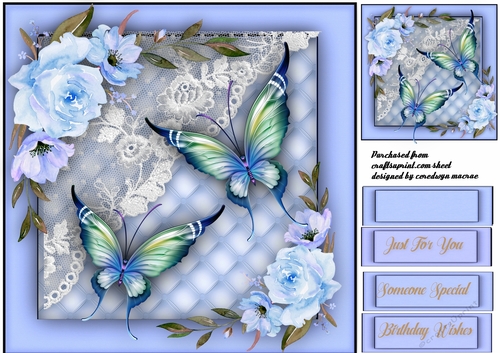 Butterflys , Lace and roses 2