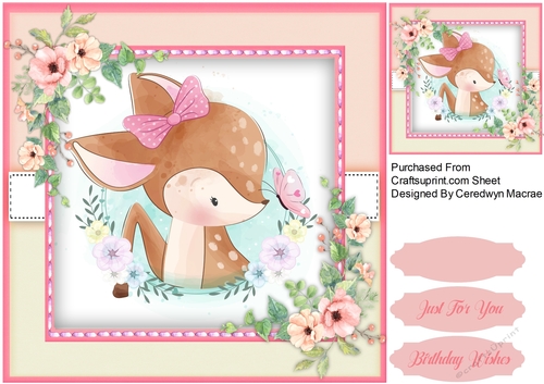 Beautiful Baby Deer and Butterfly 